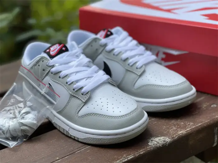 Authentic Nike Dunk Low White Grey 