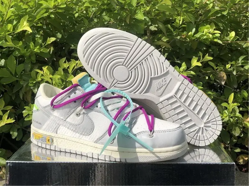 Authentic Off-White x Nike Dunk Low Beige Grey 