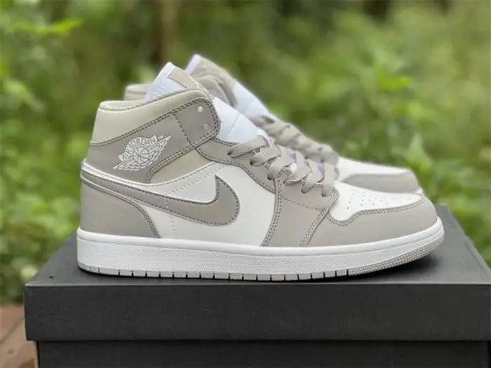 Authentic Air Jordan 1 Mid “Linen” 