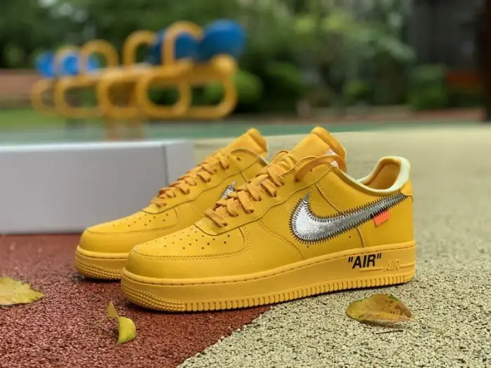 Authentic Off-White x Nike Air Force 1 Low “University Gold” 