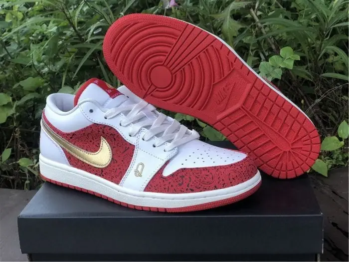 Authentic Air Jordan 1 Low “Spades” GS BDFE998
