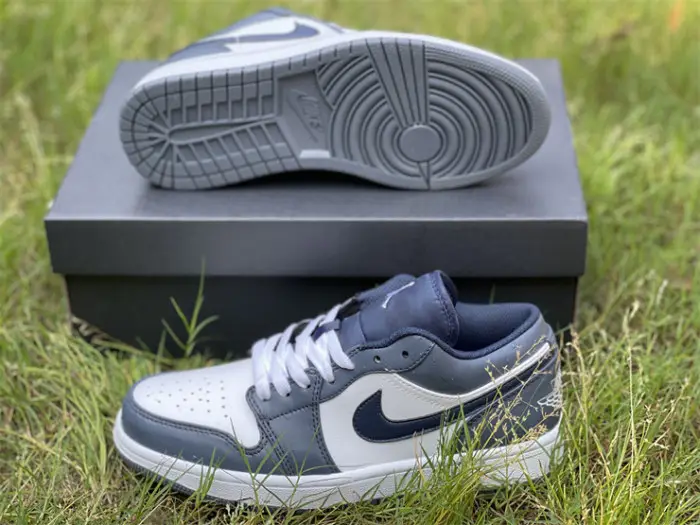Authentic Air Jordan 1 Low Navy 