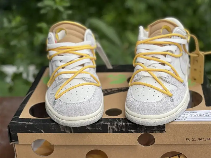 Authentic OFF-WHITE x Nike Dunk Low “The 50” DJ0950-109 