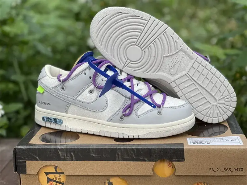 Authentic OFF-WHITE x Nike Dunk Low “The 50” DM1602 107 