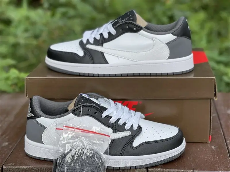 Authentic Travis Scott x Air Jordan 1 Low Black White 