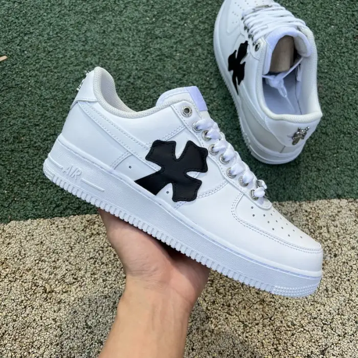 Authentic Chrome Heart x Air Force 1 Low White Women Size 