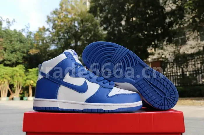 Authentic Nike Dunk Hi Blue White 