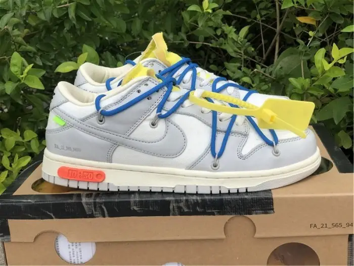 Authentic Off White x Nike Dunk Low The 50 Grey ACAA936
