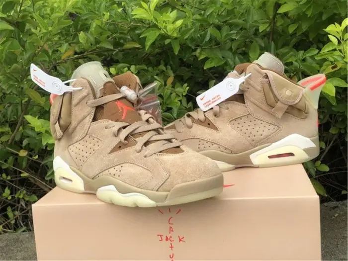 Authentic Travis Scott x Air Jordan 6 “British Khaki” 