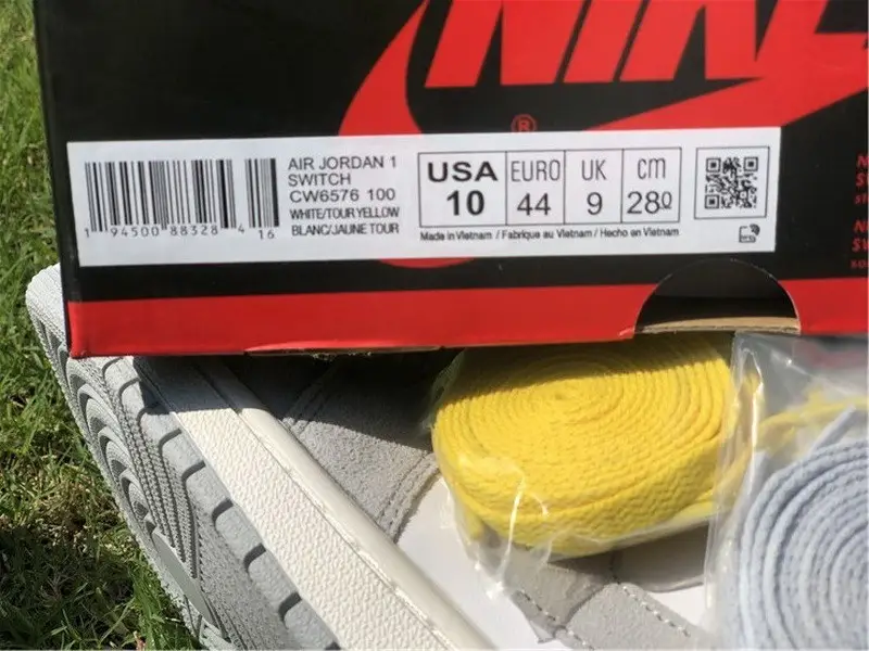 Authentic Air Jordan 1 Switch “Light Smoke Grey” 