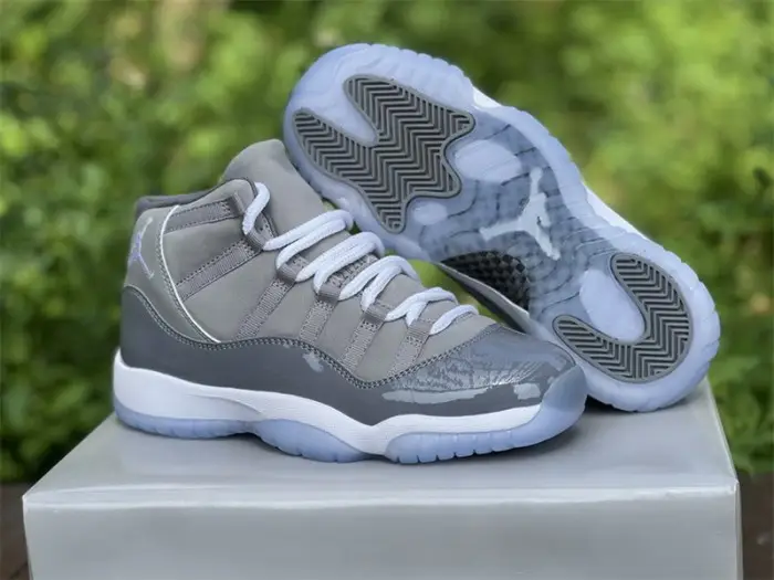 Authentic Air Jordan 11 Cool Grey 2021 GS 