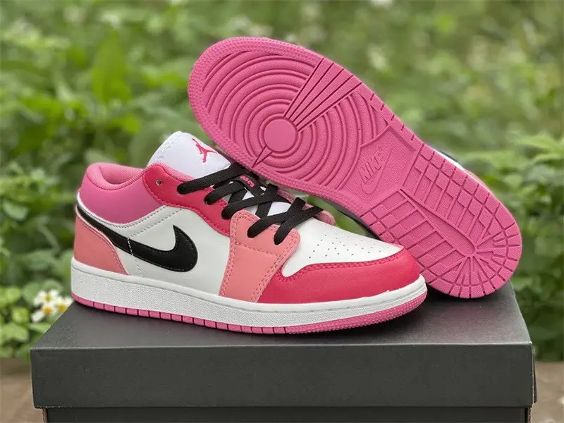 Authentic Air Jordan 1 Low White Pink 