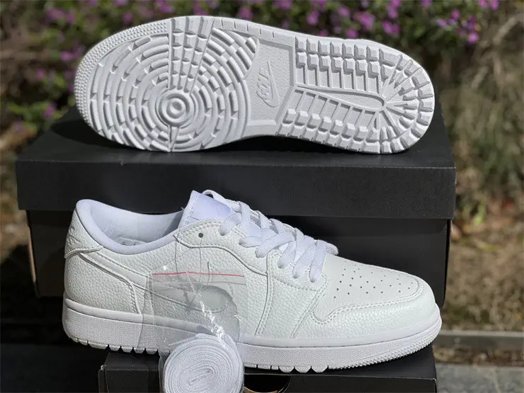 Authentic Air Jordan 1 Low Golf “Triple White” 
