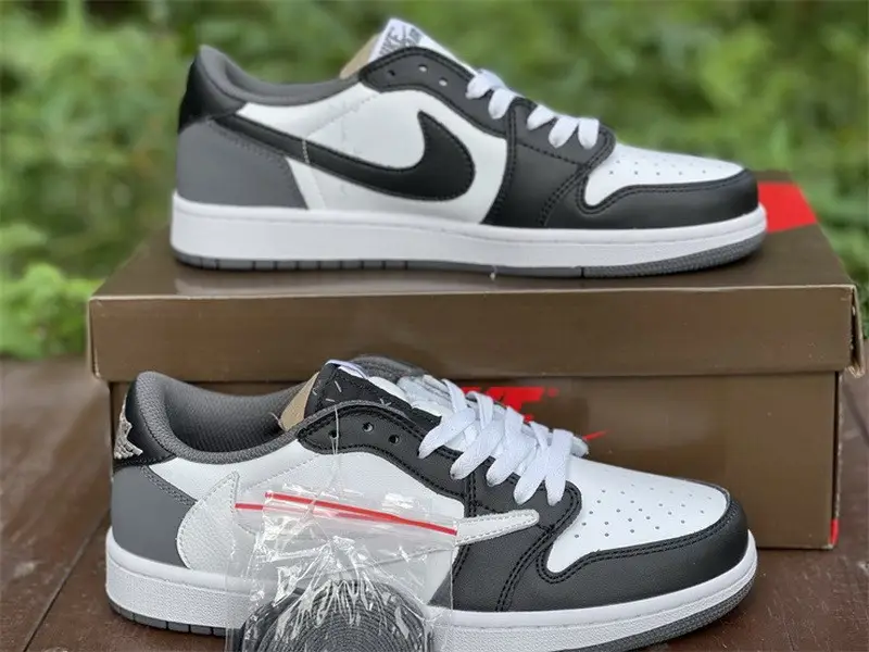 Authentic Travis Scott x Air Jordan 1 Low Black White 