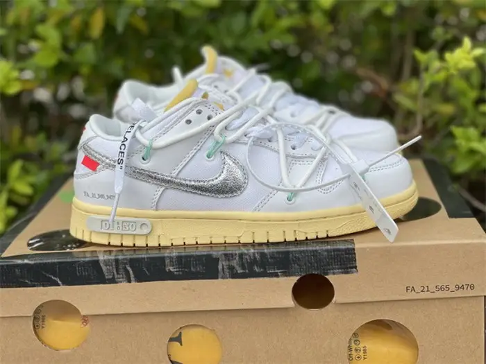 Authentic Off-White x Nike Dunk Low White DBFAC747
