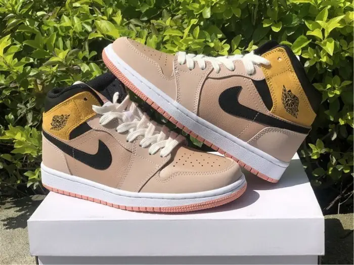 Authentic Air Jordan 1 Mid SE “Particle Beige” Women Size 