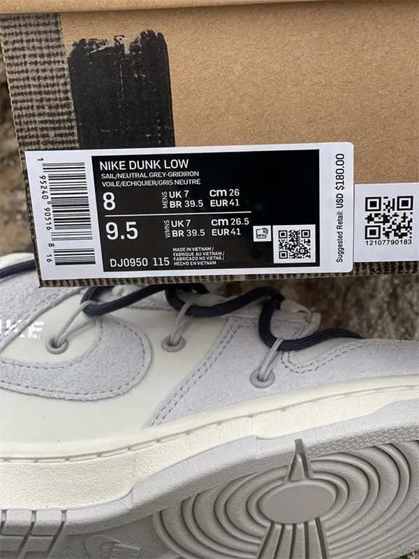 Authentic OFF-WHITE x Nike Dunk Low “The 50” DJ0950 115 