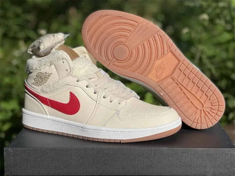 AuthenticAir Jordan 1 Mid Pearl White 
