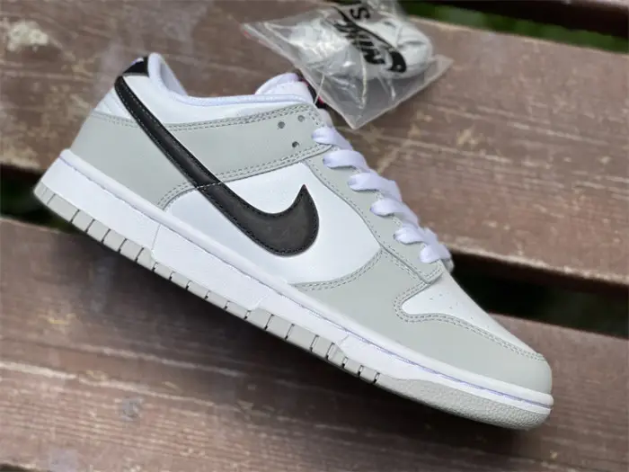 Authentic Nike Dunk Low White Grey 