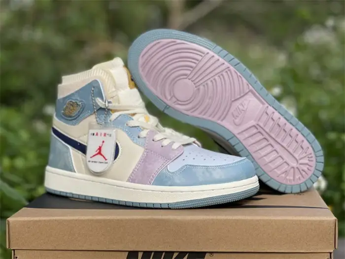 Authentic Air Jordan 1 Zoom CMFT “Celestine Blue” GS 