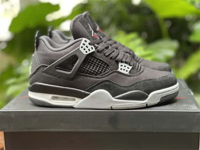 Authentic Air Jordan 4 “Black Canvas” DBFB1496