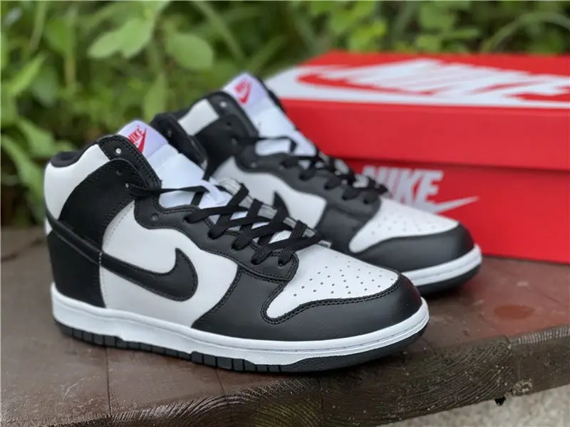 Authentic Nike Dunk High Black White 