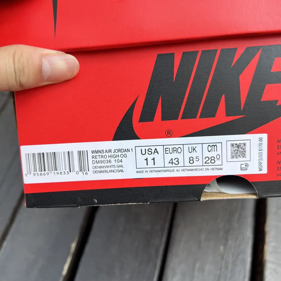 Authentic Air Jordan 1 High OG “Denim” WMS 