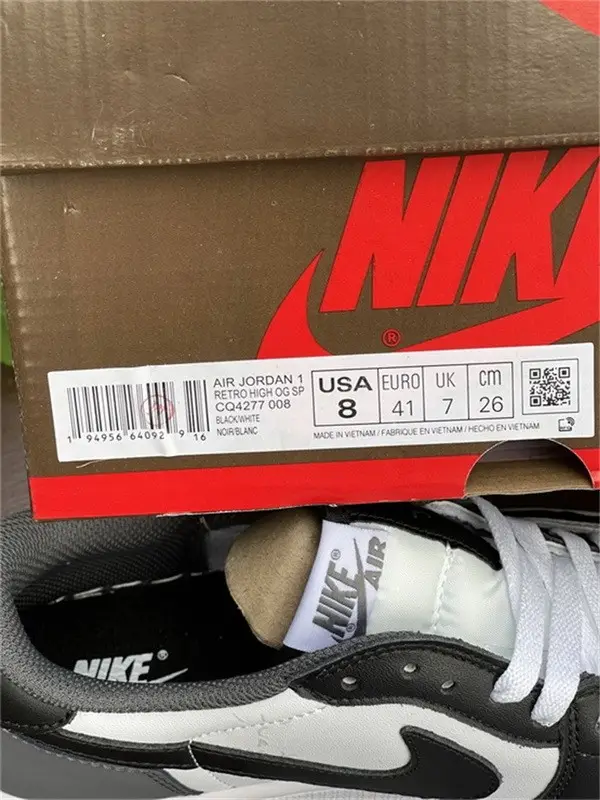 Authentic Travis Scott x Air Jordan 1 Low Black White 