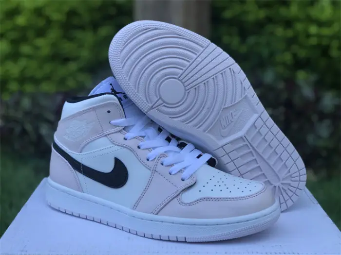 Authentic Air Jordan 1 Mid “Barely Rose” GS DCEFE34