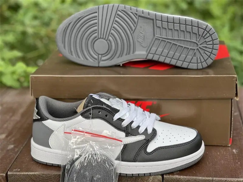Authentic Travis Scott x Air Jordan 1 Low Black White 