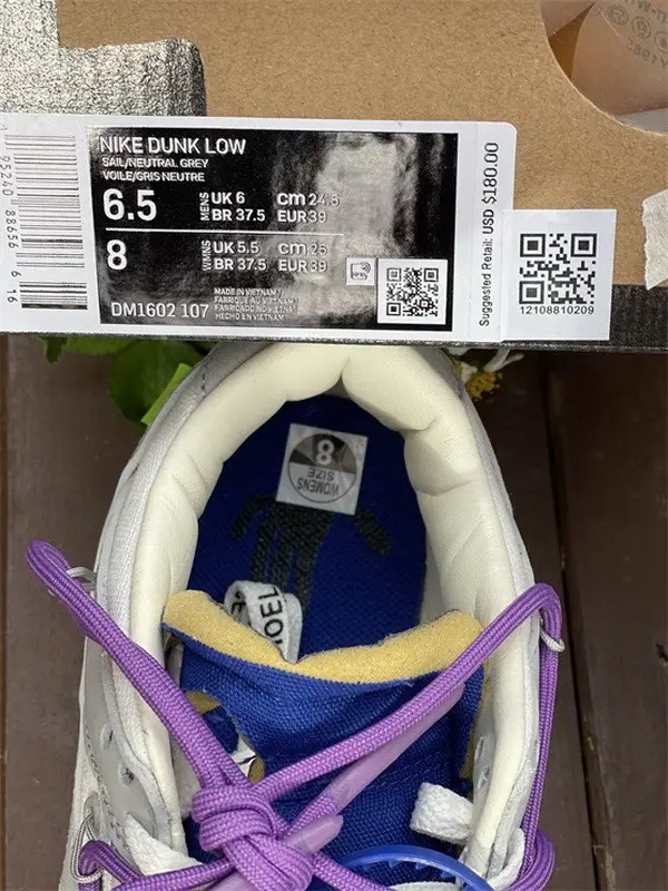 Authentic OFF-WHITE x Nike Dunk Low “The 50” DM1602 107 