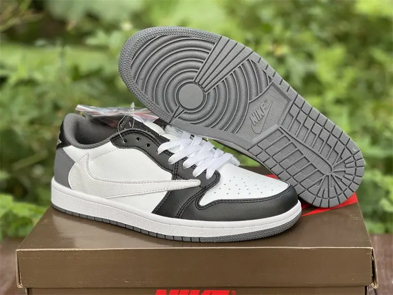 Authentic Travis Scott x Air Jordan 1 Low Black White 