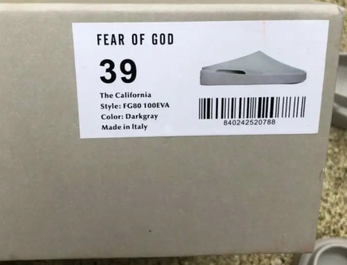 Fear of God 7th The California Sandals Dark Grey 