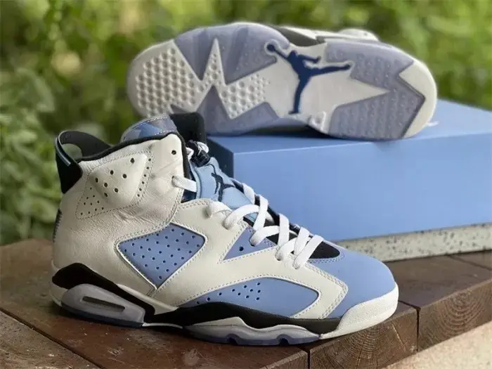 Authentic Air Jordan 6 UNC New 