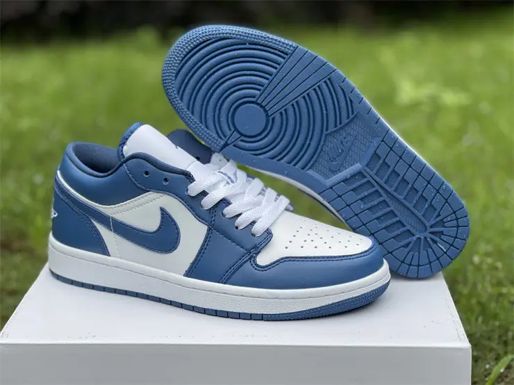 Authentic Air Jordan 1 Low “Marina Blue” 