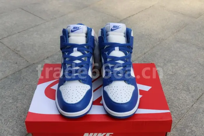 Authentic Nike Dunk Hi Blue White 