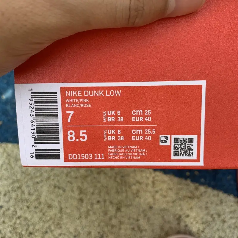 Authentic Nike Dunk Low Archeo Pink 