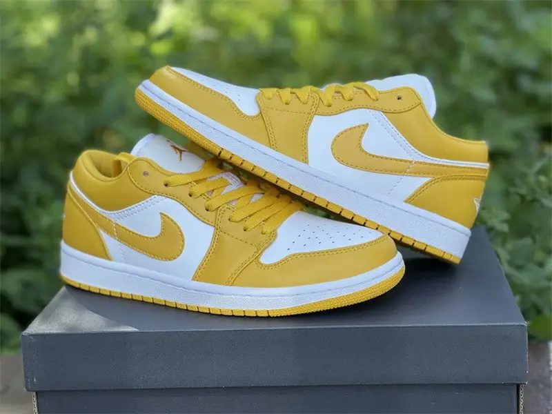 Authentic Air Jordan 1 Low White Pollen 