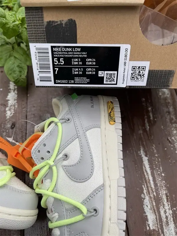 Authentic OFF-WHITE x Nike Dunk Low “The 50” DM1602 128 