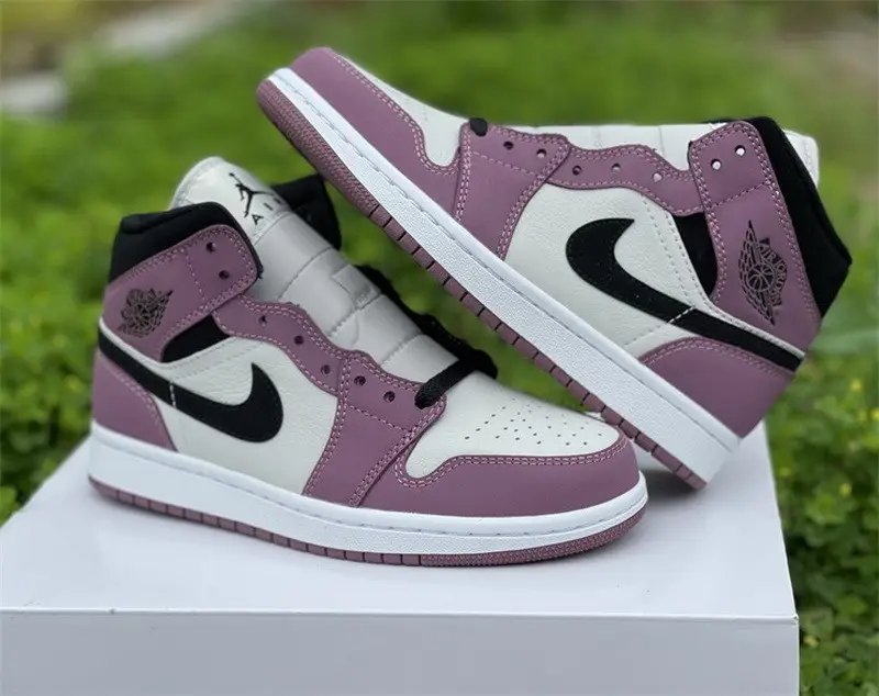 Authentic Air Jordan 1 Mid “Berry” Women 