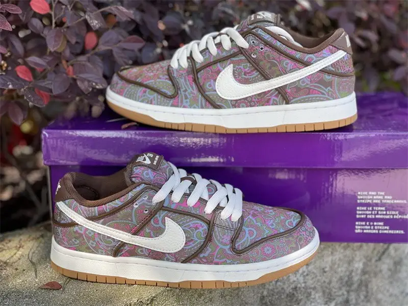 Authentic Nike SB Dunk Low Brown Paisley 