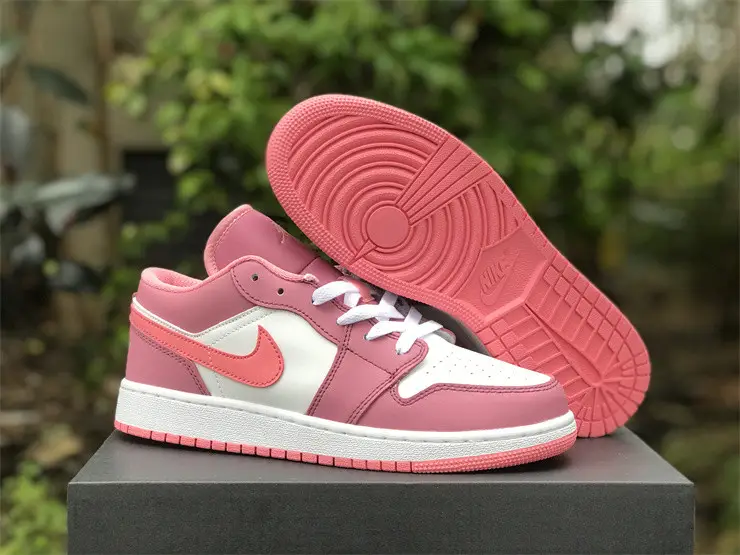 Authentic Air Jordan 1 Low Desert Berry GS 