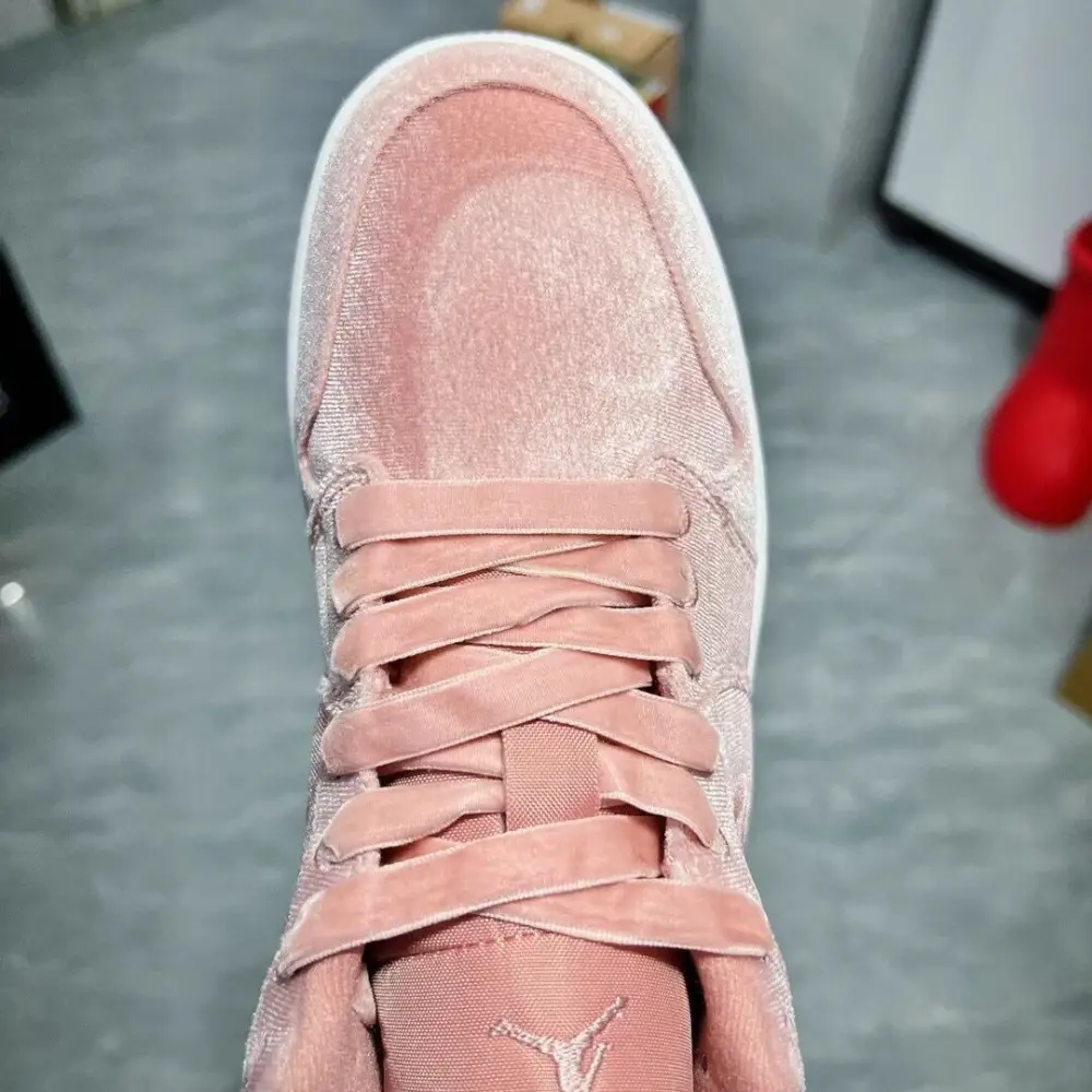 Authentic Air Jordan 1 Low Pink Velvet Women 