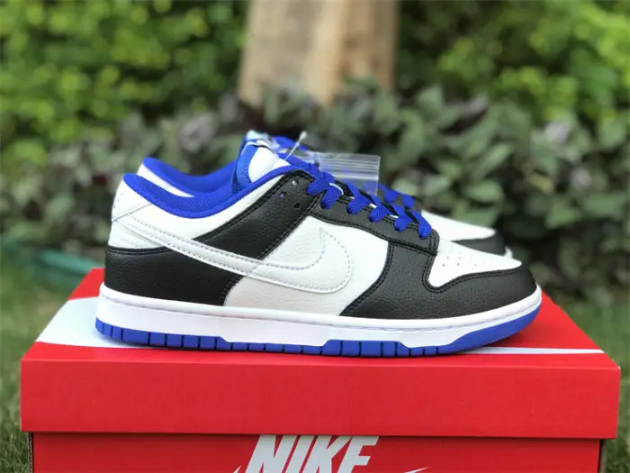 Authentic Nike Dunk Low White Black Blue 
