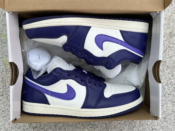 Authentic Air Jordan 1 Low “Sky J Purple”Women 