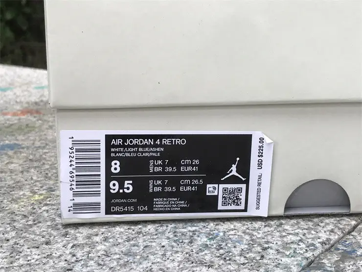 Authentic Nike SB x Air Jordan 4 White Blue 