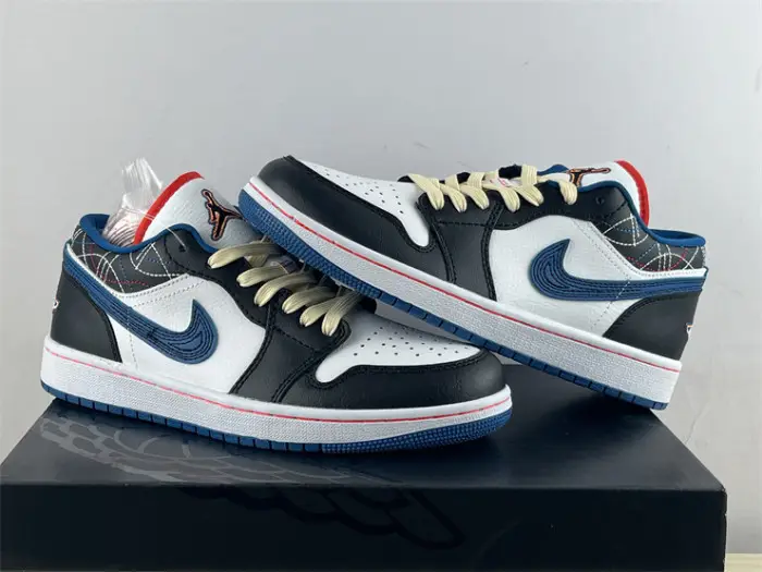 Authentic Air Jordan 1 Low SE White Industrial Blue ACE57