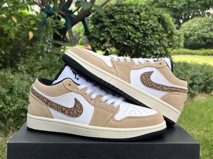 Authentic Air Jordan 1 Low SE “Brown Elephant” 