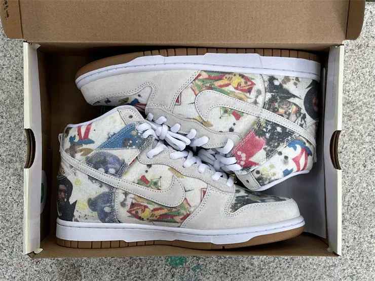 Authentic Supreme x Nike SB Dunk High “Rammellzee” 