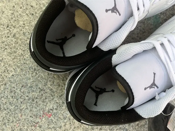 Authentic Air Jordan 1 Low Black White 